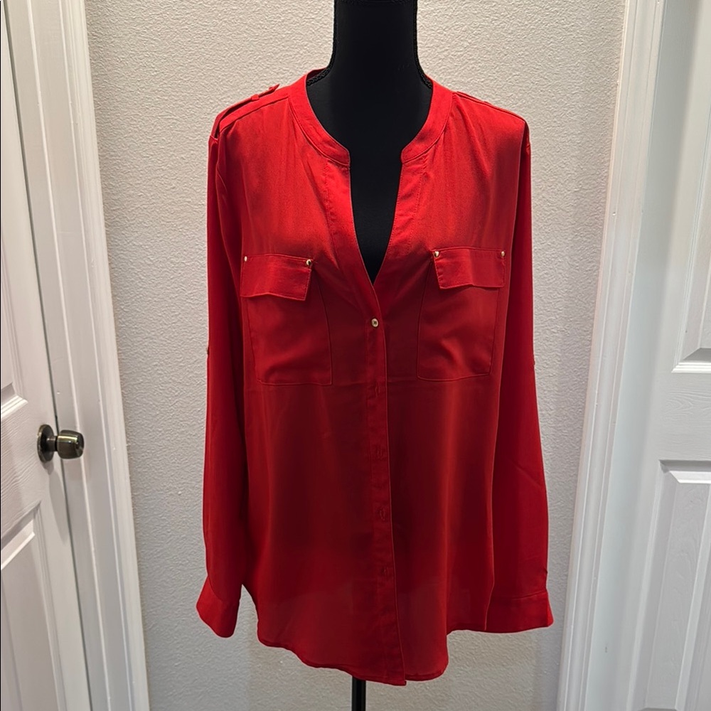 Elegant Red Women's Top